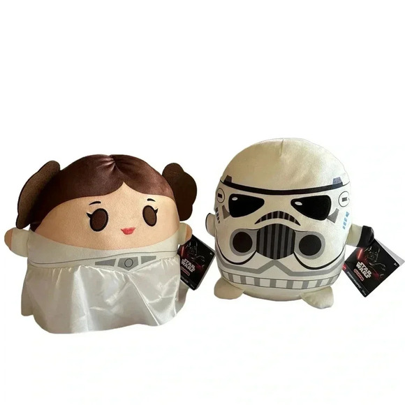 Star Wars Cuutopia Stormtrooper and Princess Leia Plush Toy Bundle - Picture 6 of 6